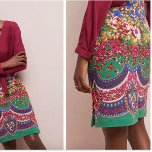 ⭐️ Sheffield Textured Floral Flower Classy Chic Posh Glam Business Pencil Skirt